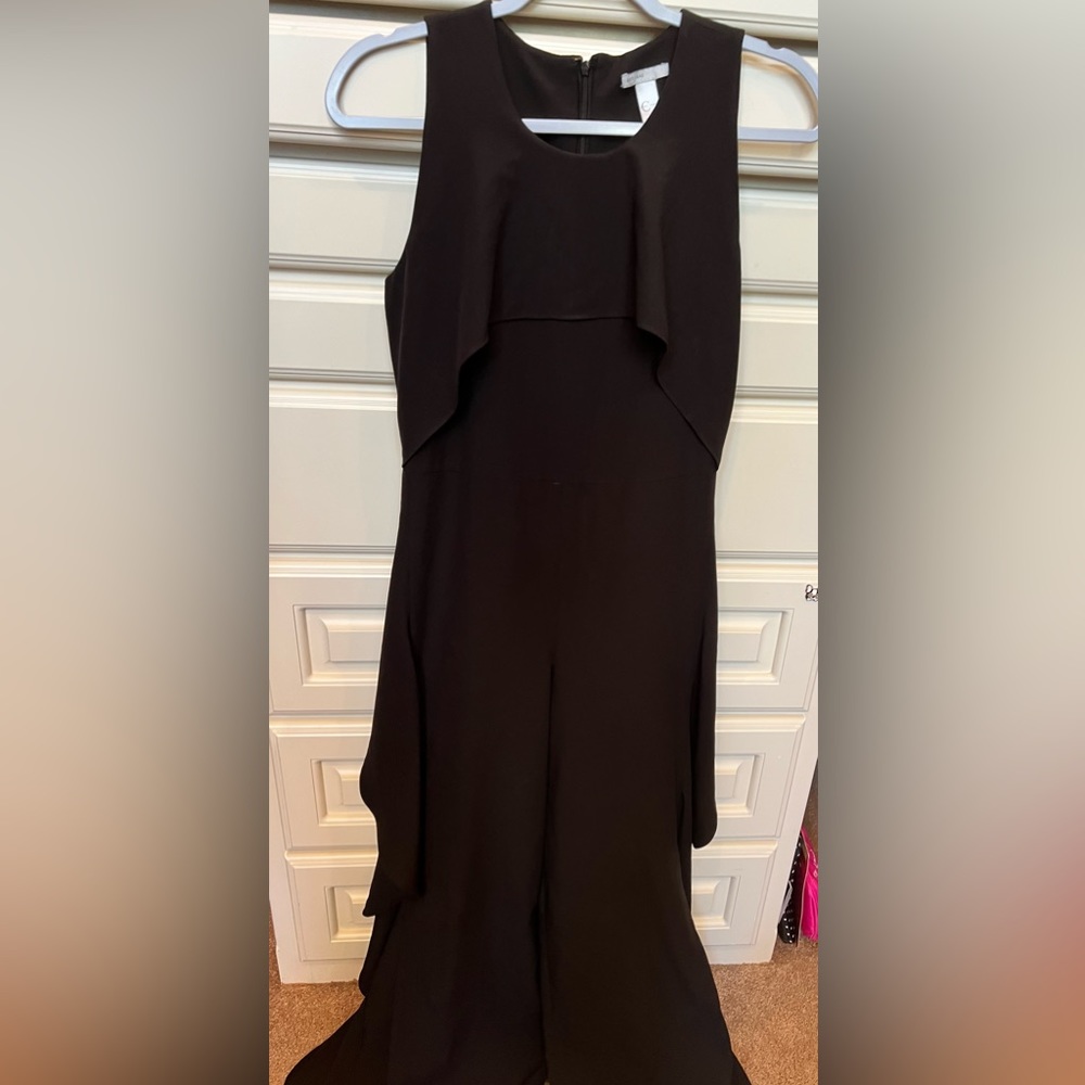 Black ruffle pant jumpsuit sz 6 by Est. 1946